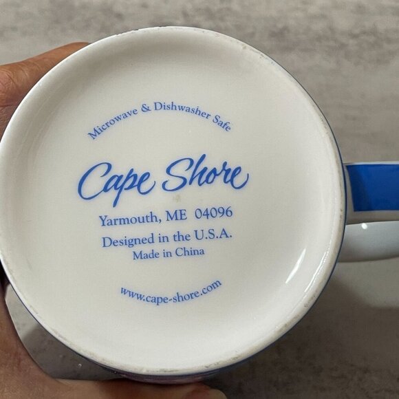 Keep Calm and Eat Lobster Old Orchard Beach Maine Blue Ceramic Mug by Cape Shore - Picture 6 of 6